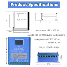 12V/24V/48V MPPT Solar Wind Hybrid Controller, Renewable Energy Inverter Solar Charge Controller, Intelligent Digital Regulator for Solar System 12V-6000W
