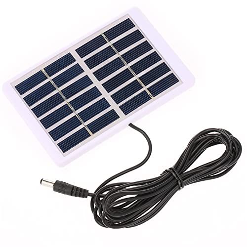 Solar Panel Kit,1.2W 6V with 5521 DC Output Cable Battery Charger for Pump Battery Cell Phone 84 * 130mm Portable Solar Panel Solar Char