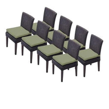 TK Classics TKC Venice Wicker Patio Dining Chairs Set of 8 Cilantro