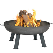 Sunnydaze Cast Iron Heavy Duty Large Fire Pit for Outside Wood Burning, 34"
