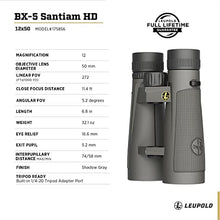 Leupold BX-5 Santiam HD 12x50mm Binoculars Shadow Gray