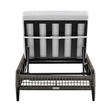 Armen Living Alegria Outdoor Aluminum Adjustable Chaise Lounge Chair Black
