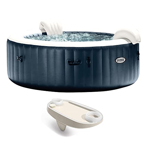Intex PureSpa Plus 6 Person Portable Inflatable Hot Tub Blue