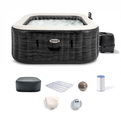 Intex PureSpa 4 Person Inflatable Hot Tub with Energy-Efficient Spa Cover
