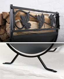 WXPWAMZ Firewood Rack Firewood Racks Metal Curved Firewood Holder with Legs, Outdoor Fire Pit Logs Storage Stand, Lumber Storage Brackets for Patio Deck Fireplace, 18.5x15.7x13.8