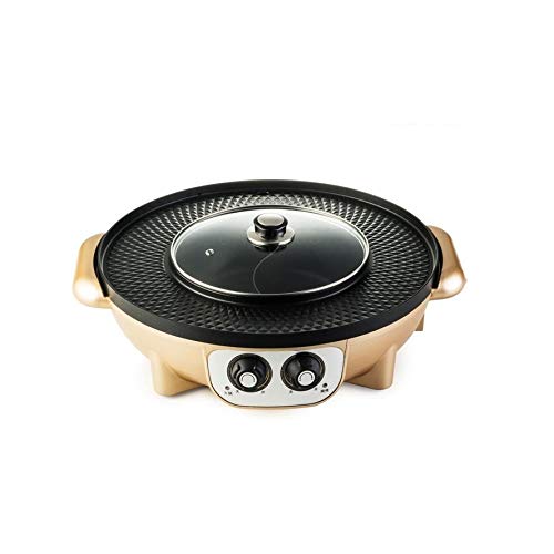 TEOYETTSF Hot Pot Barbecue Roast Home Non Stick Electric Grill Smokeless Tray Baking Pan