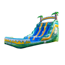 HeroKiddo 15ft Tropical Commercial Inflatable Dual Lane Water Slide