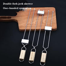 NYTFHMS Bifurcation BBQ Needle Sticks, Reusable, Cooking Kabob Skewers, Stainless Steel Skewers Grilling, Tough, Not Easy to Break, for Appetizers, Fruit,Size_name-50