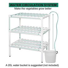 DXDRT Hydroponics Growing System Indoor Garden 108 Sites 12 PVC Pipes 3 Layer Hydroponic Gardening System Kit with Water Pump, Timer, Nest Basket and Sponge for Vegetables, Fruits, Herb, Flowers,EUR