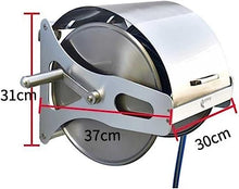 DOIBG Retractable Hose Cart Stainless Steel Garden Hose Reel,Heavy Duty Removable Hose Reel,Wall/Floor Mounted Metal Water Hose Reel-Rack+35m Hose