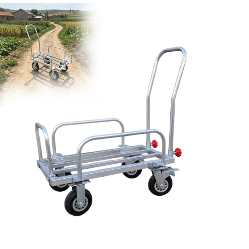 Garden Carts with Swivel Casters, 150kg Capacity, Foldable Design