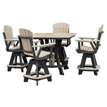 American Furniture Classics Five Piece Square Counter Height Dining Set Weatherwood/Black