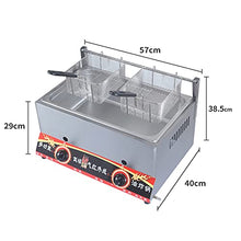 Gas Fryer With Baskets And Lids, 11L/22L Countertop Gas/Lpg Fryer, Ergonomic Cool-Touch Handle, Stainless Steel Non-Stick Coating, Easy To Clean