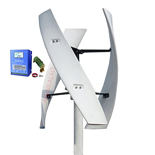 10000W Vertical Axis Wind Turbine Generator Kit,12V 24V 48V 3 Blade Garden Boat Wind Motor and Flange Plate for Wind Power and Solar Systems,24v