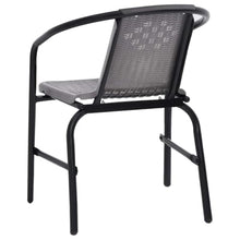 smnyxs Garden Chairs 8 Pack Plastic Rattan Steel Frame