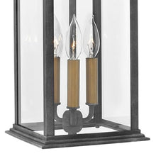 Hinkley Adair Large Wall Mount Lantern 3-Light Heritage Series Aged Zinc