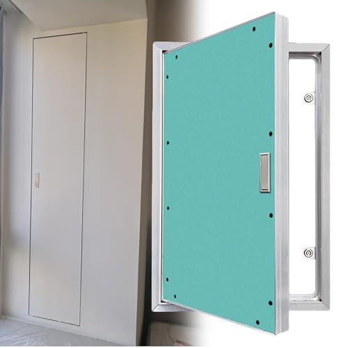 LZMZMQ 24 30 36 48 60 80 Inch Tall Access Wall Panel for Drywall, Paintable Access Hatch for Plasterboard Walls, Fire Inspection Door Plumbing Maintenance Panel Kit, Recessed(16inx48in/406mmx1219mm)