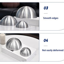 YDJIANCAI 1 Piece Silver Brushed Stainless Steel Half Sphere Gazing Ball – Hollow Reflective Hemisphere for Garden Gate, Stair Handrails, and Shopping Mall Wall Decoration(Size:23.62in/60cm)