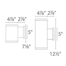 WAC Lighting 5" LED Color Changing Up and Down Wall Light Double Graphite