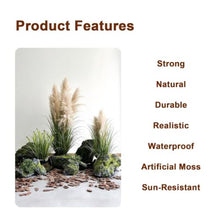 Artificial Moss Landscape Stones, Realistic Decorative Fake Rocks