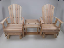 Kilmer Creek 6 Foot Natural Cedar Fanback Adirondack-Style Settee Glider, Amish Crafted