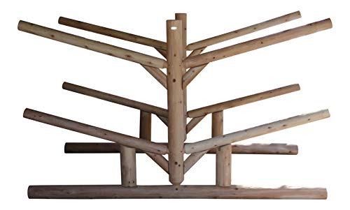 Log Kayak Rack 4 Canoe + 2 Kayak Rack Canyon Brown