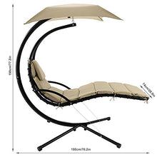 Kaluo Hanging Chaise Lounge Chair Modern Design Swing Hammock Canopy Yard Garden