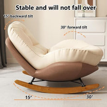 AYHARYLH Rocking Chair, Rocking Glider Chair, with Thick Soft Seat High Back Chair for Balcony,Indoor & Outdoor Rocking Chair, Nursing Chair with Thick Padded Cushion for Living Room
