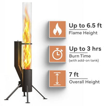 7 FT Wood Pellet Patio Heater - Up to 80,000 BTU (Fire Tube)