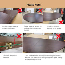 HAIXHX Brown 47.2-94.5 in Foldable Round Table Top Extender, Large Universal Circle Wooden Table Top, Replace Table Top, No Legs, Home or Commercial Use, Easy to Store(Diameter 78.7"/200cm)