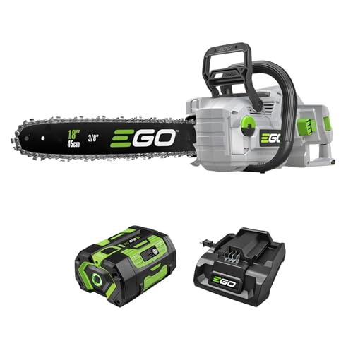 EGO POWER+ Chain Saw, 18" Battery Powered Chainsaw with Battery - CS1815