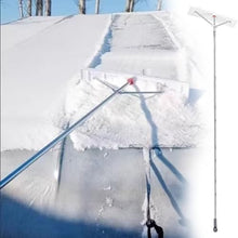 House Roof Snow Shovel Telescopic, Heavy Duty Snow Rake Removal Tool for Rv Gazebo, Lightweight Rooftop Snow Scraper with 30.5" Wide Blade