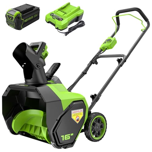 Greenworks 40V 16" Gen 2 Snow Blower with (1) 5Ah Battery and Fast Charger