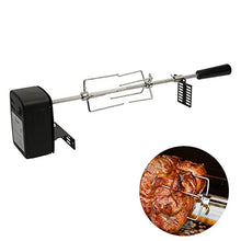 JYXYXSCP Grill Rotisserie Kit,Outdoor Camping Electric BBQ Barbecue Kit,Stainless Steel Spit Rod Meat Forks Accessories for Picnic