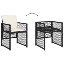 Kaorsrow 11 Piece Garden Dining Set with Cushions, Black Poly Rattan Outdoor Patio Table and Chairs Furniture Set for 10 People, Modern Backyard Terrace Dining Group