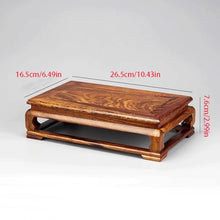 QUANGJN Pcs Plants Saucers Rectangular Solid Wood Base Vase Bonsai Crafts Ornaments Buddha Statue Bracket Plant Pot Saucers,