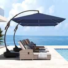 OROTLECT 10x13 FT Cantilever Umbrella Rectangle Offset Umbrella without Base & Cover for Pool Garden (Navy Blue, 10x13 FT)