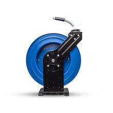 Blu Shield 3/8" x 100' Rubber Pressure Washer Hose Reel – Dual Arm Steel Frame, 4000 PSI Rated Hose, 6' Lead-in Hose, Auto-Retract System, Hot Water Up to 250°F – 1 Yr Warranty