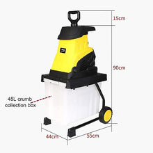 Qiokoith Garden Wood Chipper Shredder 2500W Crushing Mulcher for Lawn and Garden Use Overload Protection