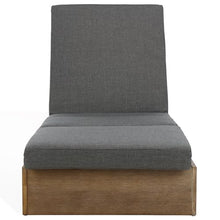 Safavieh Couture Outdoor Vincent Chaise Lounge Chair Natural/Dark Grey