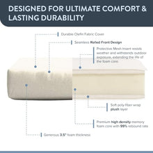 California Umbrella Chaise Lounge Cushion Set of 2, 24x78 White