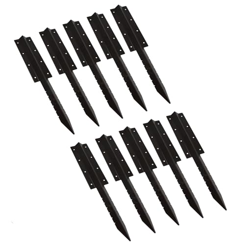 Garden Double Sleeper Straight Support Spike Stake Powder Coated 670mm 10pc