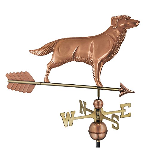 Good Directions 644PA Golden Retriever Weathervane with Arrow, Polished Copper