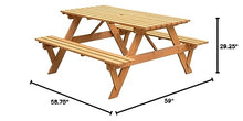 A-Frame Outdoor Patio Deck Garden Picnic Table, Stained