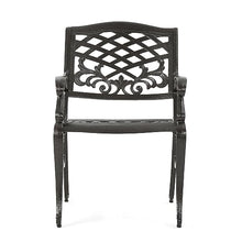 Christopher Knight Home Hallandale 7-Pc Outdoor Sarasota Dining Set Hammered Bronze