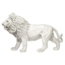 Design Toscano Regal Lion Sentinel of Grisham Manor Outdoor Entryway Garden Statue, Left, 37 Inch Tall, Cast Stone Resin, Antique Stone