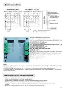 4PRO ATS-125A-4P-iRC Automatic Transfer Switch, 125A, 120/208V, 50Hz, 60Hz
