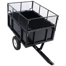 Neojoyoenix ATV Trailer Steel Dump Cart, 750lbs 22 Cubic Feet Utility Trailer Lawn Garden Trailer with Heavy Duty Tow Behind Carts and Removable Sides for Tractors, ATV, UTV, Lawn Mowers