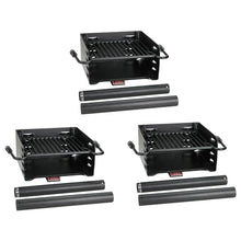 Pilot Rock Heavy Duty Steel Outdoor BBQ Charcoal Grill with 360 Degree Swivel Post Black