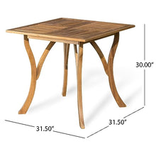 Christopher Knight Home Hermosa 5-Pc Acacia Wood Dining Set Teak Finish